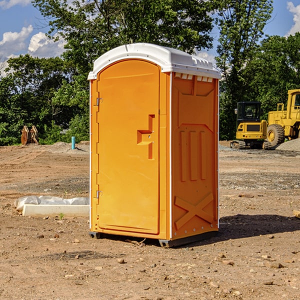 how often are the porta potties cleaned and serviced during a rental period in Motley